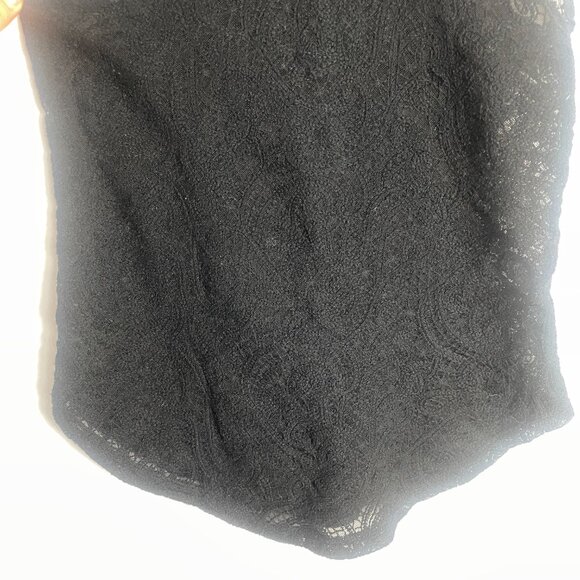 Aritzia Wilfred Volant Black Lace Tank Top Size XXS Whimsigoth Dainty - Picture 6 of 8